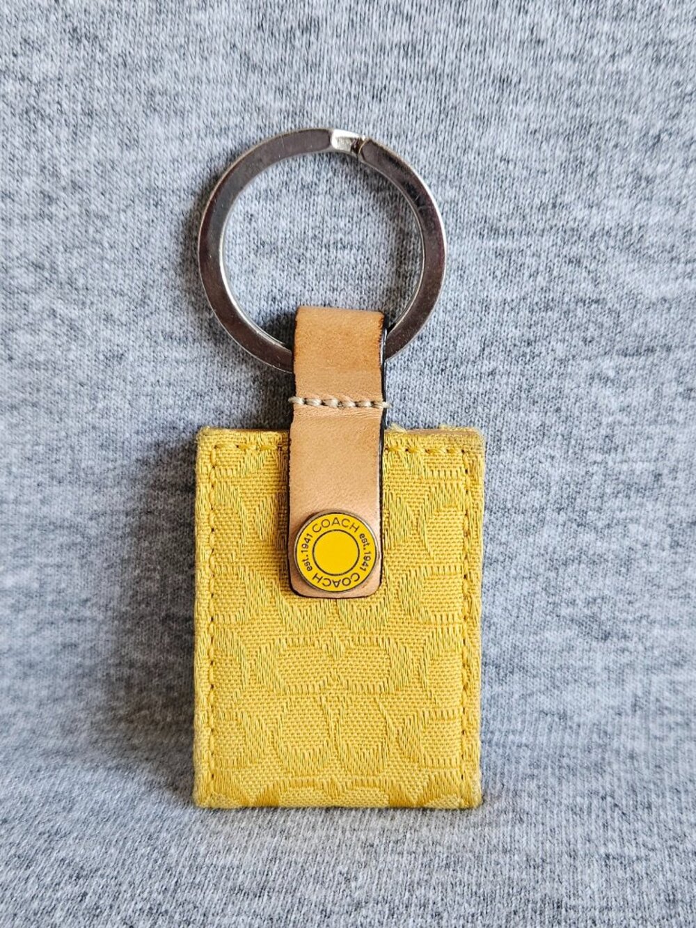 Vintage Coach Signature Leather Photo Frame Keychain Purse Charm Y2K Bag